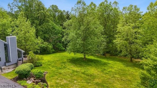25 Hook Mountain Dr, Clinton Twp, NJ 08801 - view of grassy yard featuring a view of trees