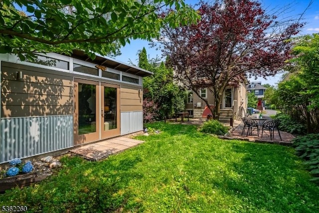 179 W Fairview Ave, South Orange Village Twp, NJ 07079 - view of grassy yard featuring entry steps and a patio area