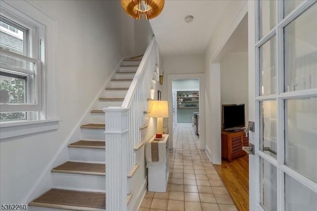 179 W Fairview Ave, South Orange Village Twp, NJ 07079 - stairs with tile patterned flooring