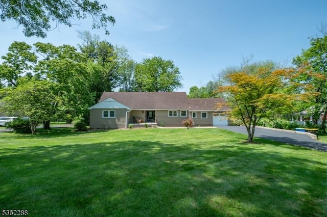 1666 Valley View Rd, Bridgewater Twp, NJ 08836 - single story home featuring asphalt driveway, a garage, and a front lawn