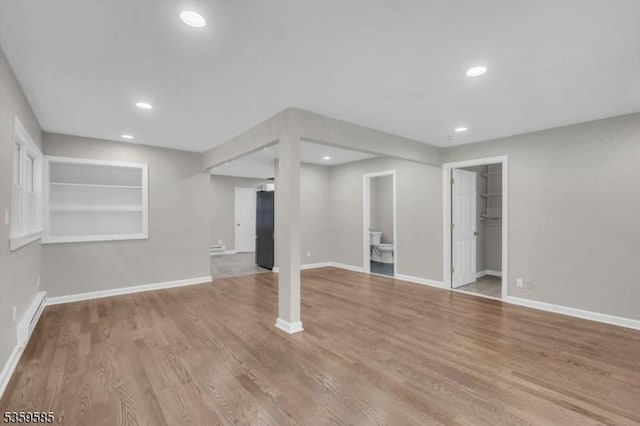 10 Rutgers Way, Hopatcong Boro, NJ 07843 - basement featuring baseboards, wood finished floors, and recessed lighting