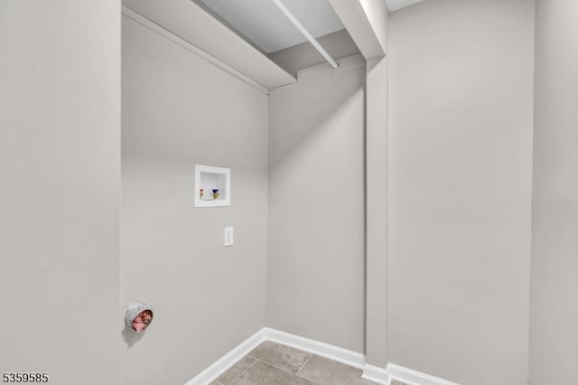 10 Rutgers Way, Hopatcong Boro, NJ 07843 - laundry area with hookup for a washing machine, baseboards, and light tile patterned floors