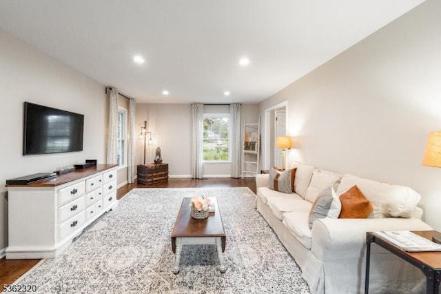 41 Wilkinson Rd, Randolph Twp, NJ 07869 - living area featuring wood finished floors and recessed lighting