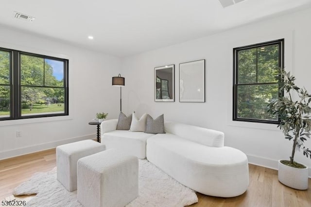 121 Culberson Rd, Bernards Twp, NJ 07920 - living area with light wood-type flooring, baseboards, and recessed lighting