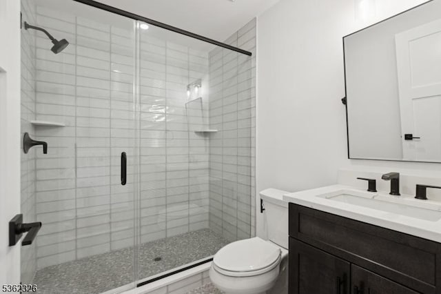 121 Culberson Rd, Bernards Twp, NJ 07920 - full bathroom with toilet, vanity, and a shower stall