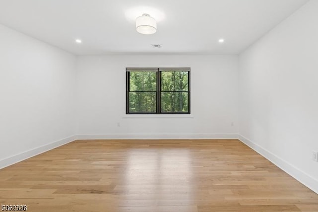 121 Culberson Rd, Bernards Twp, NJ 07920 - unfurnished room featuring baseboards, light wood-style flooring, and recessed lighting
