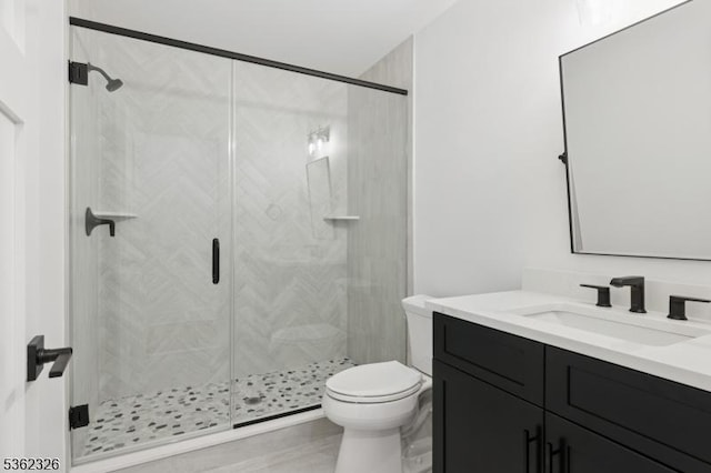 121 Culberson Rd, Bernards Twp, NJ 07920 - bathroom featuring vanity, a stall shower, and toilet