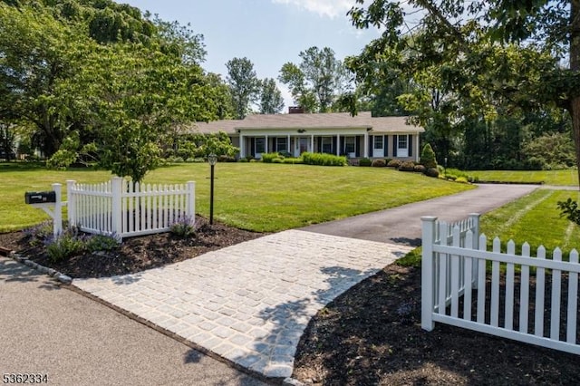 22 Hilltop Cir, Mendham Twp, NJ 07945 - view of ranch-style home