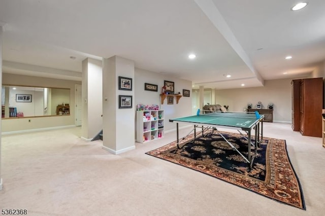 16 Olde York Rd, Randolph Twp, NJ 07869 - rec room with carpet flooring and recessed lighting