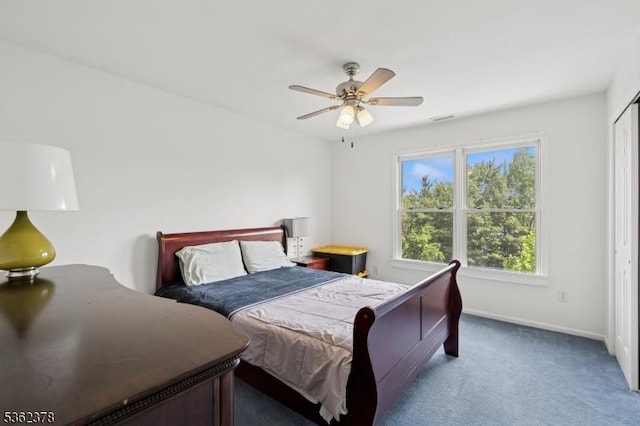 7 Cranberry Ct, North Haledon Boro, NJ 07508 - carpeted bedroom featuring baseboards and a ceiling fan