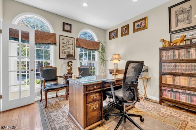 61 Bradley Ln, Bridgewater Twp, NJ 08807 - home office featuring recessed lighting and light wood finished floors