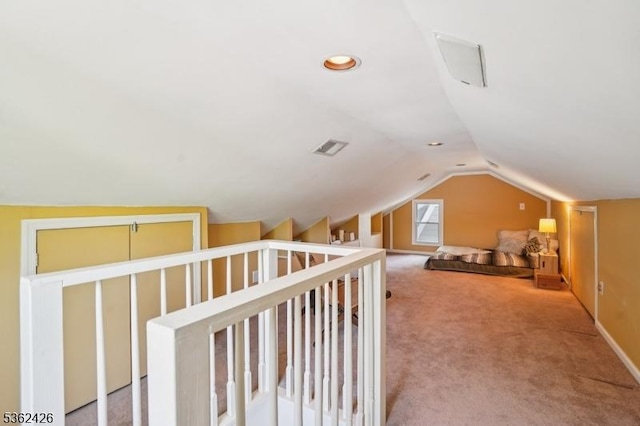 534 Summit Ave, Maplewood Twp, NJ 07040 - additional living space with vaulted ceiling and carpet