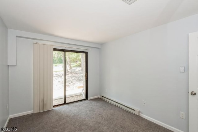1 N Slope Unit 1, Union Twp, NJ 08809 - unfurnished room featuring a baseboard heating unit, carpet flooring, and baseboards