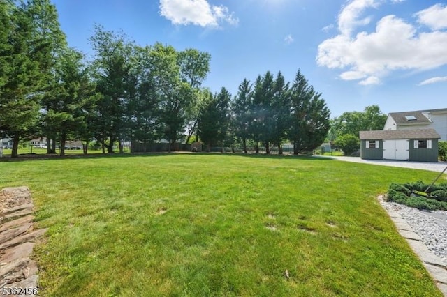 7 Claudia Rd, Hillsborough Twp, NJ 08844 - view of green lawn with an outdoor structure
