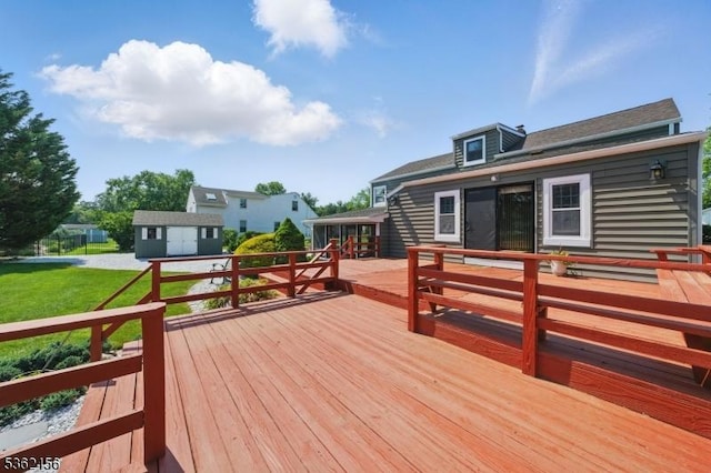7 Claudia Rd, Hillsborough Twp, NJ 08844 - wooden terrace featuring a yard