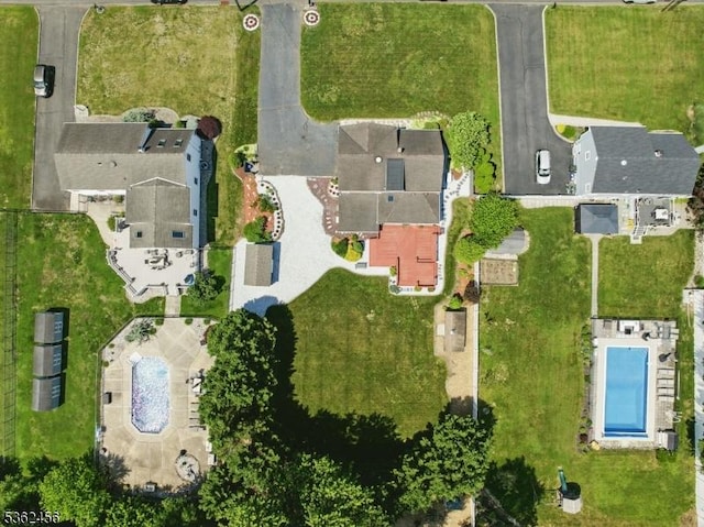 7 Claudia Rd, Hillsborough Twp, NJ 08844 - drone / aerial view of a pool area