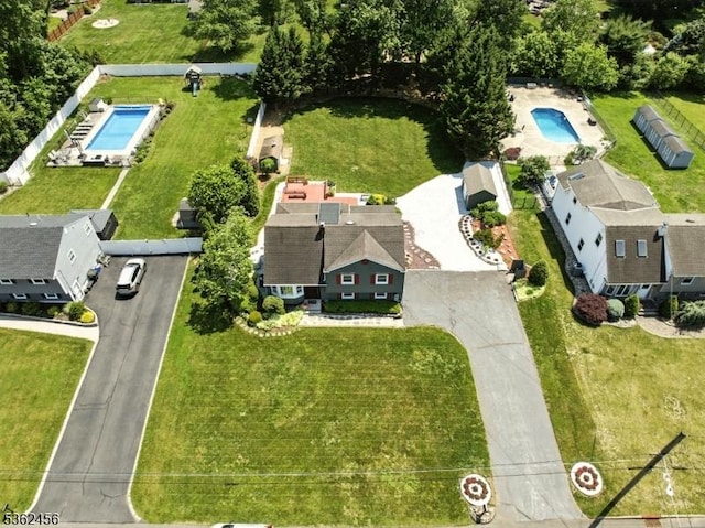 7 Claudia Rd, Hillsborough Twp, NJ 08844 - view from above of property with a pool area