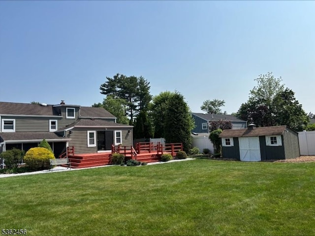 7 Claudia Rd, Hillsborough Twp, NJ 08844 - view of yard featuring a wooden deck
