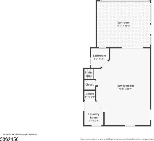 7 Claudia Rd, Hillsborough Twp, NJ 08844 - floor plan / room layout