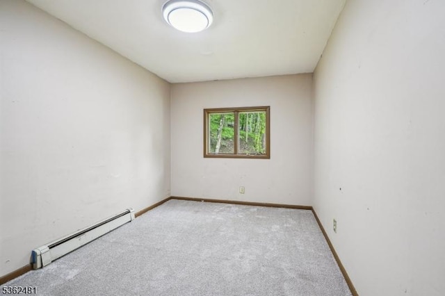26 Bay View Rd, Hopatcong Boro, NJ 07843 - carpeted spare room featuring a baseboard radiator and baseboards