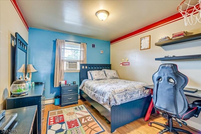 2145 Keller Crk, Union Twp, NJ 07083 - bedroom featuring wood finished floors and cooling unit