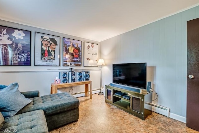 2145 Keller Crk, Union Twp, NJ 07083 - living area featuring a baseboard heating unit