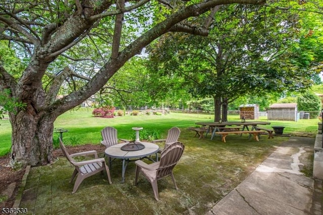 9 Ridge Rd, Roxbury Twp, NJ 07876 - view of yard with an outdoor fire pit and a patio