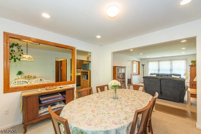 9 Ridge Rd, Roxbury Twp, NJ 07876 - dining room featuring light carpet and recessed lighting
