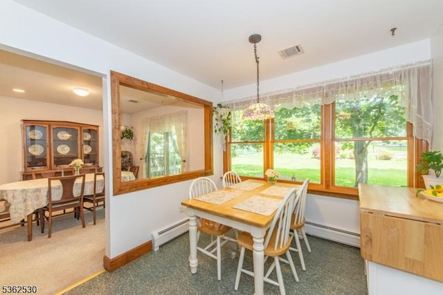 9 Ridge Rd, Roxbury Twp, NJ 07876 - dining space with a baseboard radiator and baseboards