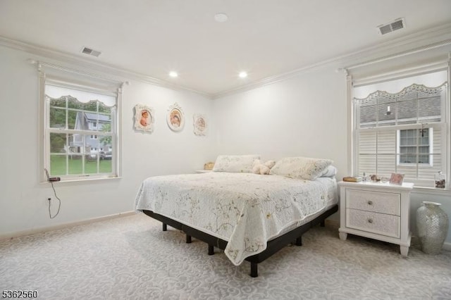 59 Guy St, Dover Town, NJ 07801 - bedroom with ornamental molding, baseboards, carpet, and recessed lighting
