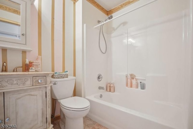 59 Guy St, Dover Town, NJ 07801 - full bathroom with toilet, washtub / shower combination, and vanity