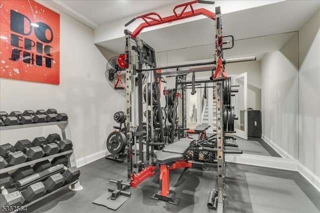 302 Tiffany Way Unit 302, Watchung Boro, NJ 07069 - workout area featuring baseboards