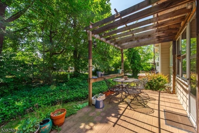 78 Broad St, Flemington Boro, NJ 08822 - deck with a pergola and outdoor dining area