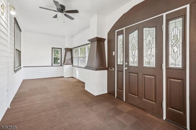 220 Vassar Ave, Newark City, NJ 07112 - foyer with ceiling fan