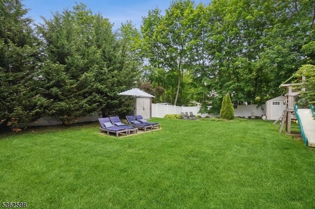 547 Logan Dr, Roxbury Twp, NJ 07850 - view of yard with a playground