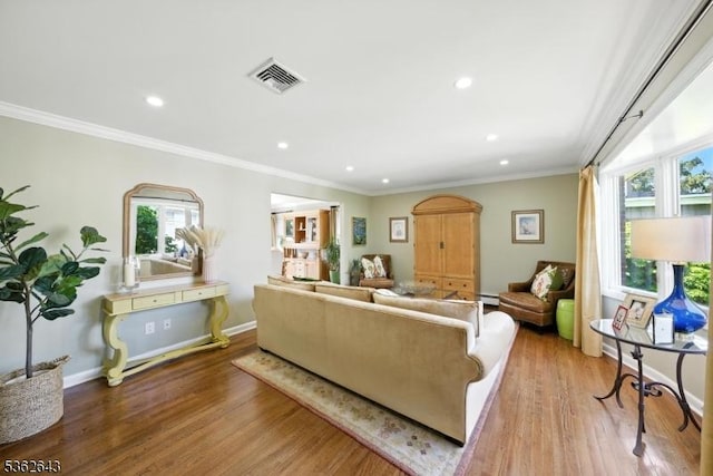 80 Rose St, Wood-Ridge Boro, NJ 07075 - living area with recessed lighting, wood finished floors, crown molding, and a baseboard heating unit