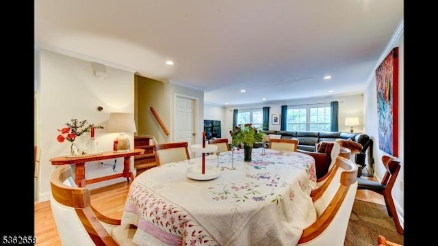 8 Clark Ct, Bernards Twp, NJ 07920 - dining room featuring recessed lighting and light wood-style flooring