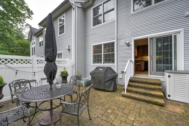 8 Clark Ct, Bernards Twp, NJ 07920 - view of patio / terrace featuring entry steps, area for grilling, and outdoor dining space