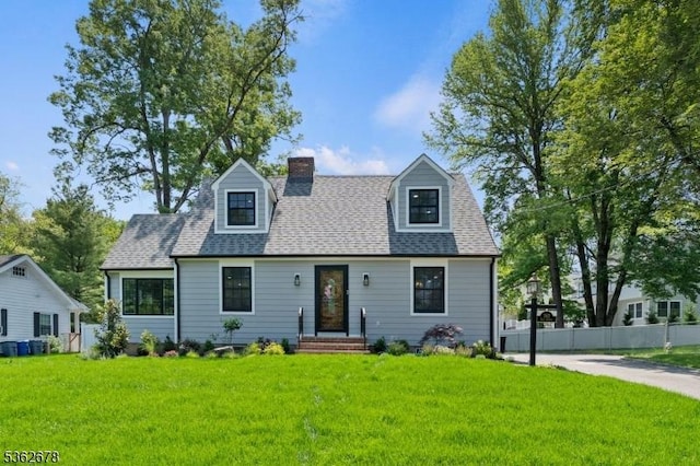 242 Park Ave, Berkeley Heights Twp, NJ 07922 - cape cod home with a chimney and roof with shingles