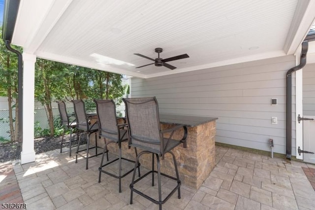 242 Park Ave, Berkeley Heights Twp, NJ 07922 - view of patio with ceiling fan