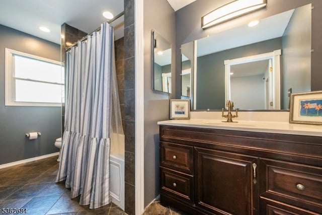 44 Lincoln Ave, Livingston Twp, NJ 07039 - bathroom featuring toilet, vanity, and baseboards