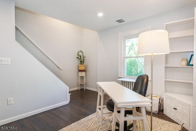 44 Lincoln Ave, Livingston Twp, NJ 07039 - office space featuring dark wood finished floors, baseboards, and recessed lighting