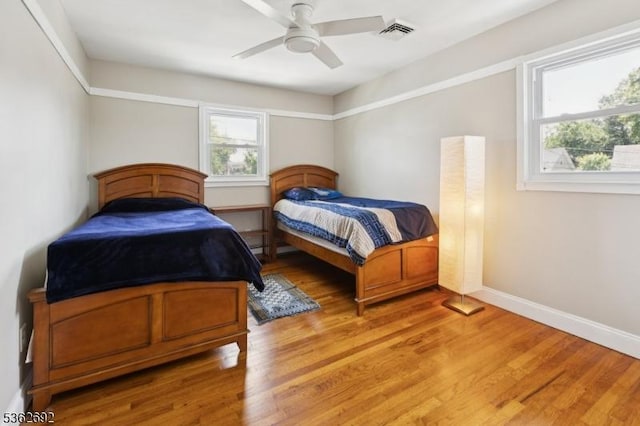 1589 Julian Ter, Union Twp, NJ 07083 - bedroom with light wood-style floors and ceiling fan