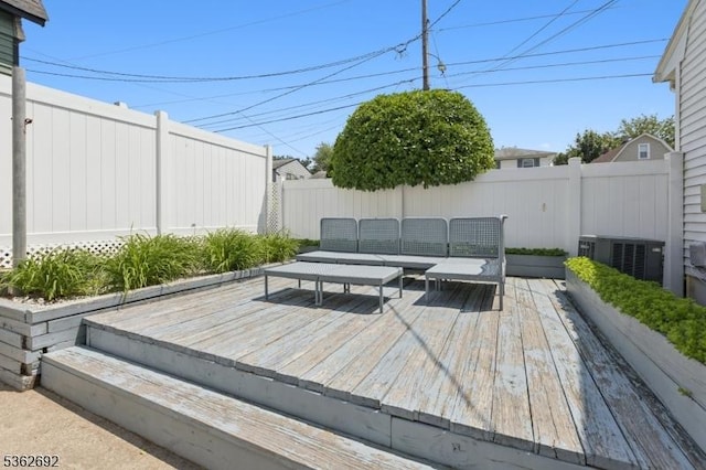 1589 Julian Ter, Union Twp, NJ 07083 - wooden deck with an outdoor living space and a fenced backyard