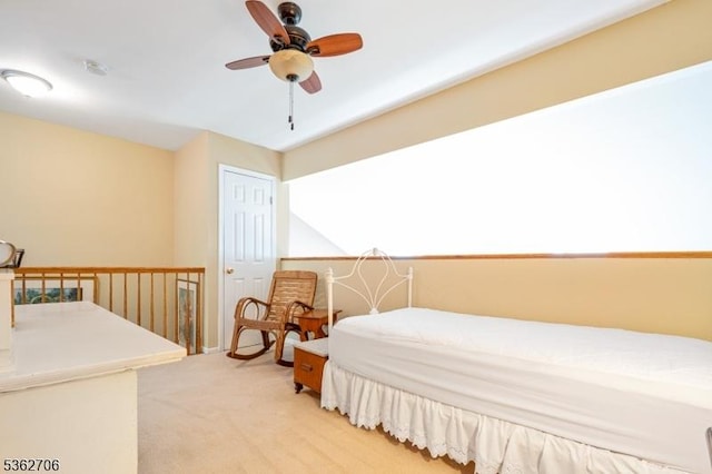 6 Pelican Pt, Hampton Twp, NJ 07860 - bedroom with light colored carpet and a ceiling fan