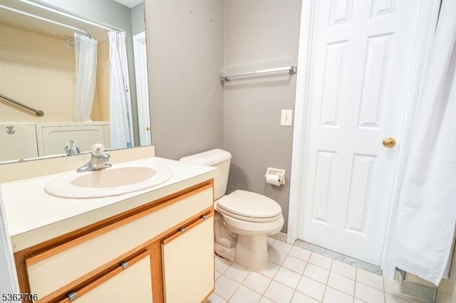 6 Pelican Pt, Hampton Twp, NJ 07860 - bathroom featuring tile patterned floors, vanity, toilet, and a shower with shower curtain
