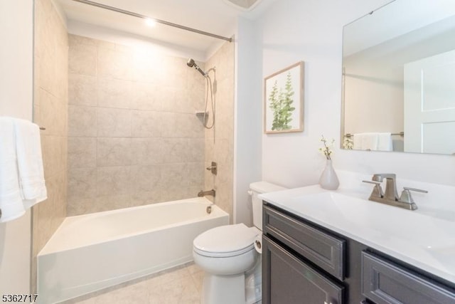 49 Coventry Rd, Hardyston Twp, NJ 07419 - bathroom with toilet, vanity, shower / tub combination, and tile patterned floors