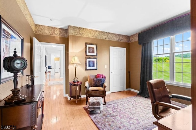 2 Skyview Dr, Sparta Twp, NJ 07871 - home office with light wood-style flooring and baseboards