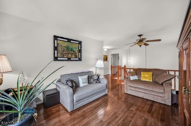 17 Willow Cir, Hamburg Boro, NJ 07419 - living area featuring wood finished floors and ceiling fan