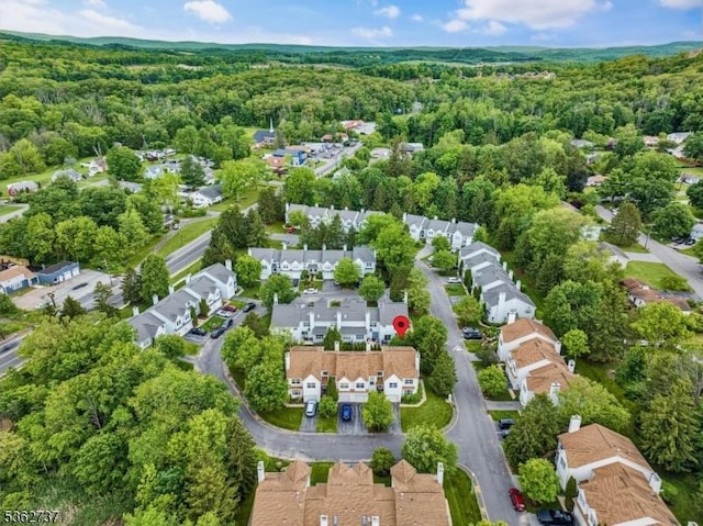 17 Willow Cir, Hamburg Boro, NJ 07419 - aerial overview of property's location with a heavily wooded area and nearby suburban area